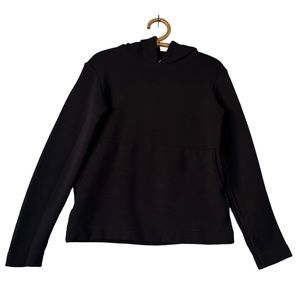SNS Herning | Heavy Weight Merino Wool Ribbed Knit Hoodie‎ Black Size S